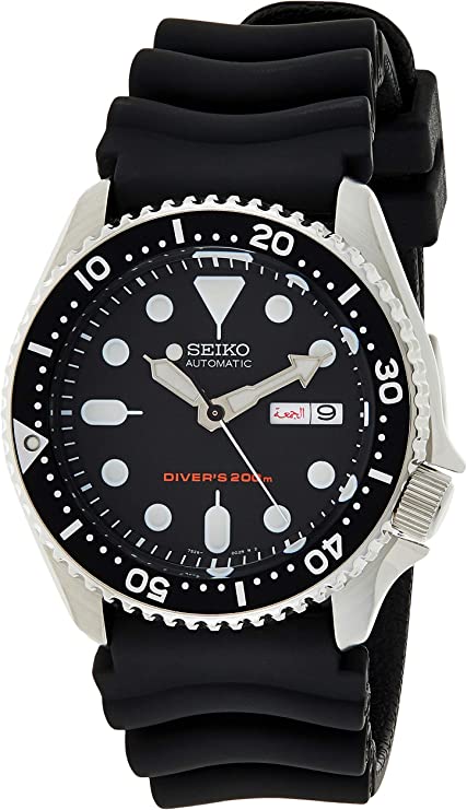Seiko SKX007 K1 Black Face Automatic 200m Men's Analog Divers Watch